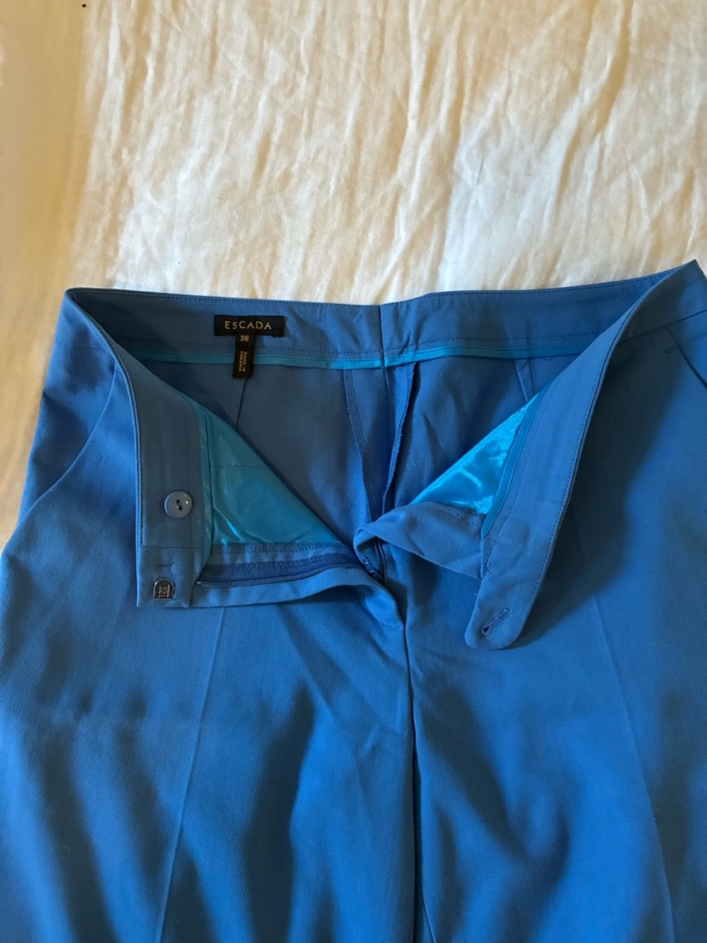 Teal Blue Escada Pants - Picture 3 of 3